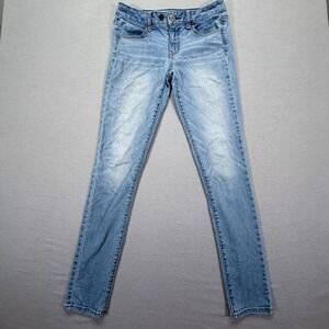 American Eagle Jegging Women 4 Good Light Wash Stretch Skinny Denim Jeans
